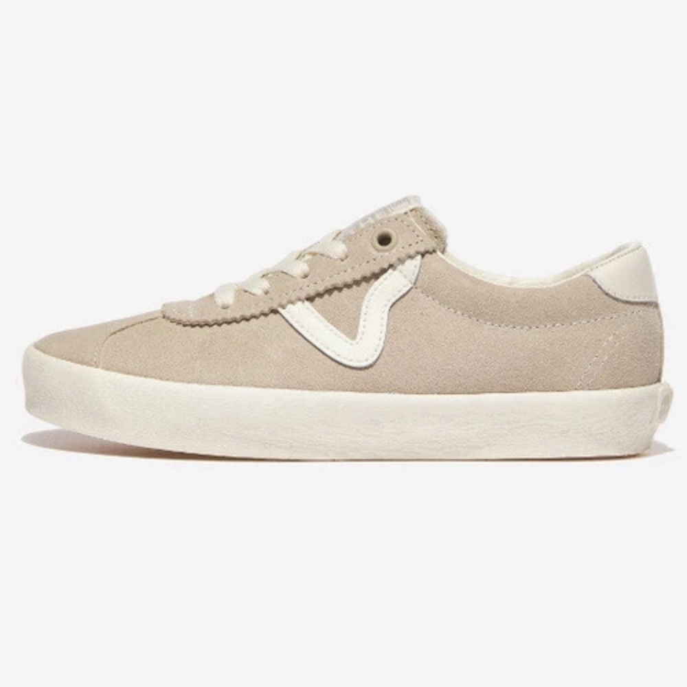 FREE PEOPLE by VANS Sport Low Suede Sneakers Cream and White Casual Sneakers - Picture 3 of 10